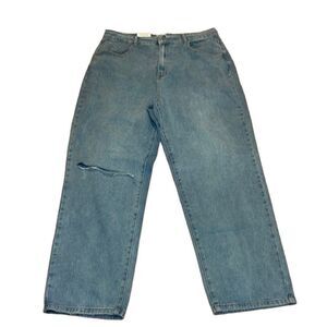 Cotton On Women’s High Waist Jeans, Straight Leg, blue 12